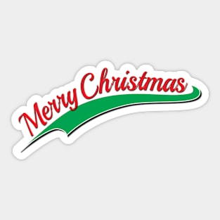 Merry Christmas Swoosh Sticker